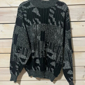 Vintage Style Men's Women's Knitted Crewneck Pullover XL